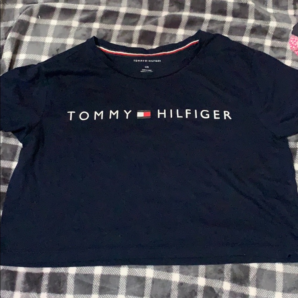 Tommy Hilfiger blue crop top